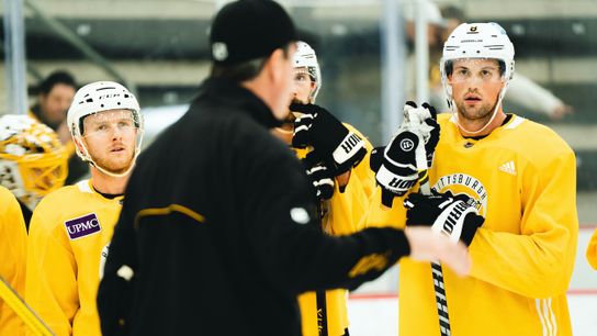 Survey Says: Which teammate would make the best coach? taken at PPG Paints Arena (Penguins)